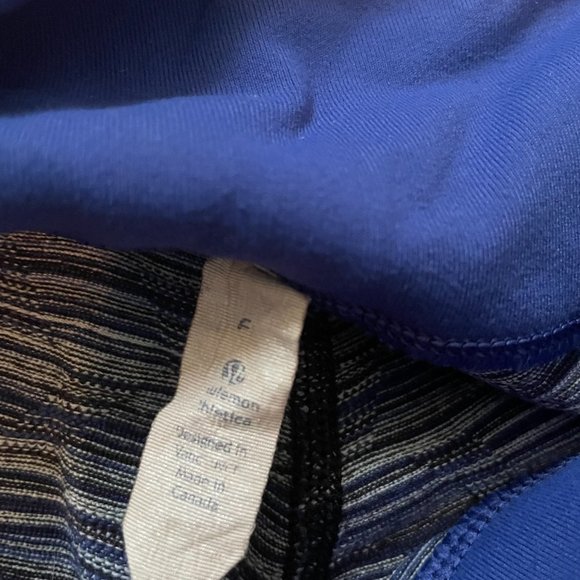 Lululemon Wunder Under Leggings Space  Dye Twist Sapphire Blue Multi Size 6 - Picture 5 of 6